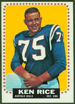 Ken Rice 1964 Topps football card