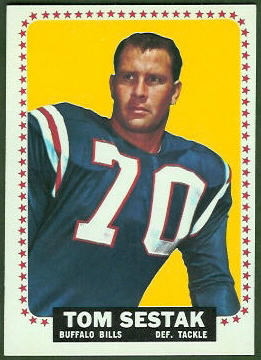 Tom Sestak 1964 Topps football card