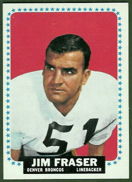 Jim Fraser 1964 Topps football card