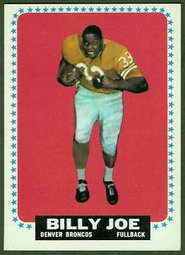 Billy Joe 1964 Topps football card