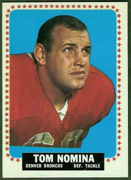 Tom Nomina 1964 Topps football card Tom Nomina 1964 Topps football card