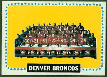 Denver Broncos Team 1964 Topps football card