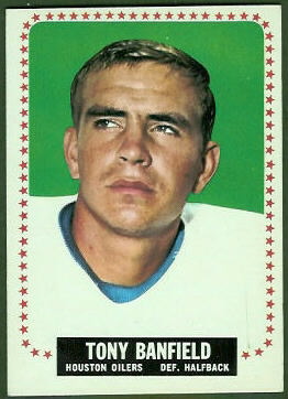 Tony Banfield 1964 Topps football card