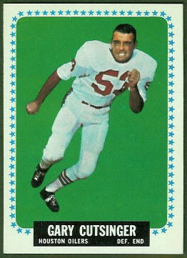 Gary Cutsinger 1964 Topps football card