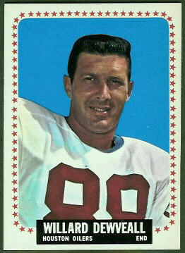 Willard Dewveall 1964 Topps football card