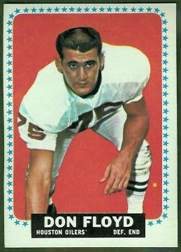 Don Floyd 1964 Topps football card