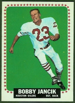 Bobby Jancik 1964 Topps football card Bobby Jancik 1964 Topps football card