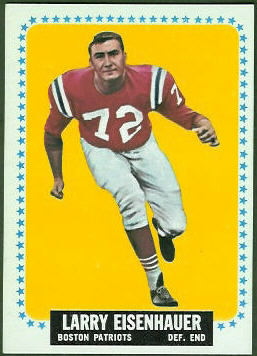 Larry Eisenhauer 1964 Topps football card