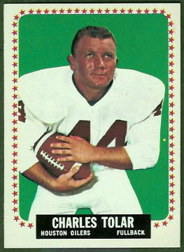 Charley Tolar 1964 Topps football card