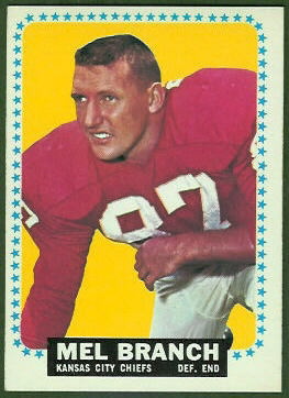 Mel Branch 1964 Topps football card