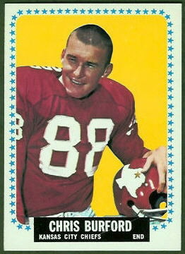 Chris Burford 1964 Topps football card