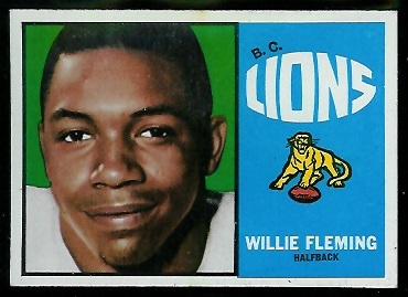 Willie Fleming 1964 Topps CFL football card