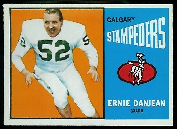 Ernie Danjean 1964 Topps CFL football card