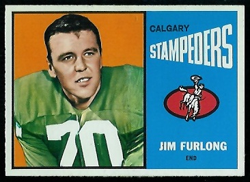 Jim Furlong 1964 Topps CFL football card