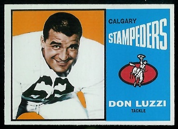 Don Luzzi 1964 Topps CFL football card