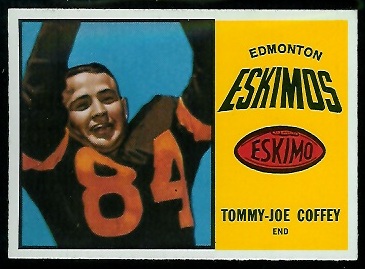 Tommy Joe Coffey 1964 Topps CFL football card
