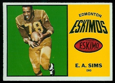 E.A. Sims 1964 Topps CFL football card