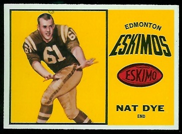 Nat Dye 1964 Topps CFL football card