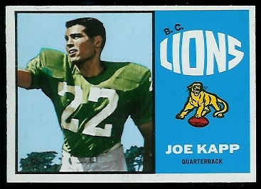 Joe Kapp 1964 Topps CFL football card Joe Kapp 1964 Topps CFL football card