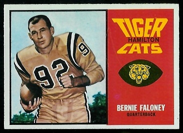 Bernie Faloney 1964 Topps CFL football card Bernie Faloney 1964 Topps CFL football card