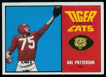 Hal Patterson 1964 Topps CFL football card Hal Patterson 1964 Topps CFL football card