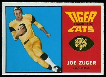 Joe Zuger 1964 Topps CFL football card