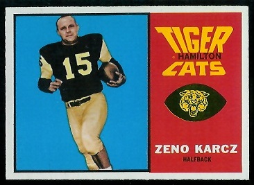 Zeno Karcz 1964 Topps CFL football card