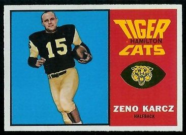 Zeno Karcz 1964 Topps CFL football card