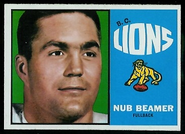 Nub Beamer 1964 Topps CFL football card