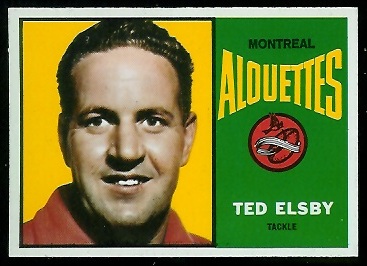 Ted Elsby 1964 Topps CFL football card