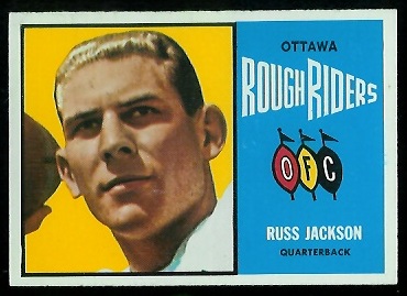 Russ Jackson 1964 Topps CFL football card