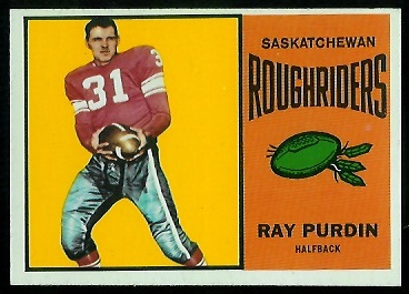 Ray Purdin 1964 Topps CFL football card