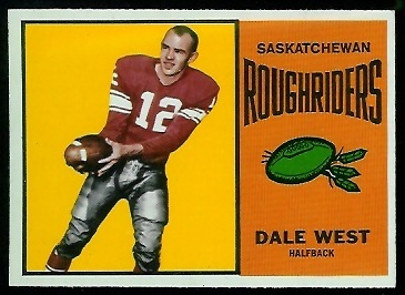 Dale West 1964 Topps CFL football card