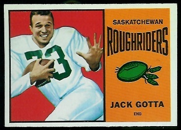 Jack Gotta 1964 Topps CFL football card Jack Gotta 1964 Topps CFL football card