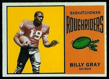 Billy Gray 1964 Topps CFL football card