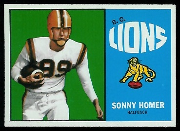 Sonny Homer 1964 Topps CFL football card