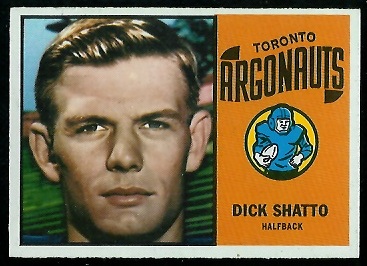 Dick Shatto 1964 Topps CFL football card