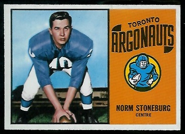 Norm Stoneburgh 1964 Topps CFL football card