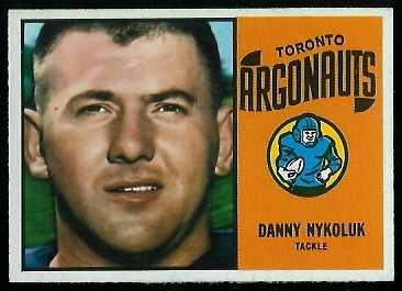 Danny Nykoluk 1964 Topps CFL football card