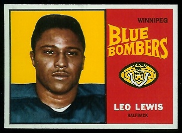 Leo Lewis 1964 Topps CFL football card