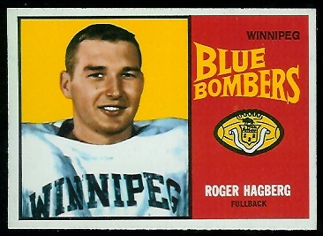 Roger Hagberg 1964 Topps CFL football card