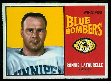 Ron Latourelle 1964 Topps CFL football card