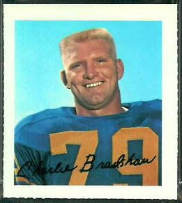 Charlie Bradshaw 1964 Wheaties Stamps football card