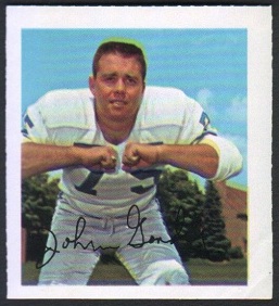 John Gordy 1964 Wheaties Stamps football card
