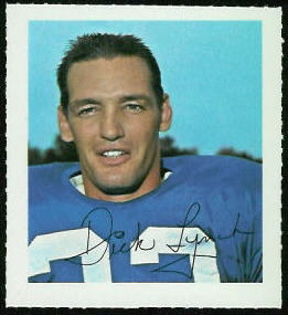 Dick Lynch 1964 Wheaties Stamps football card