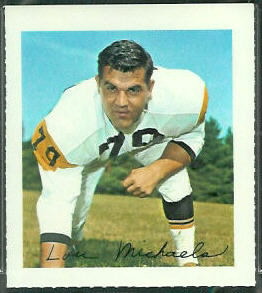 Lou Michaels 1964 Wheaties Stamps football card