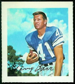 Terry Barr 1964 Wheaties Stamps football card