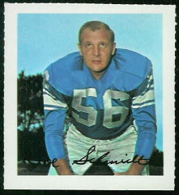 Joe Schmidt 1964 Wheaties Stamps football card Joe Schmidt 1964 Wheaties Stamps football card