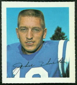 John Unitas 1964 Wheaties Stamps football card