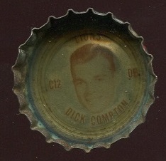 Dick Compton 1965 Coke Caps Lions football card